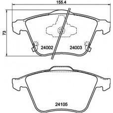 MDB2768 MINTEX Комплект гальмівних колодок дисковий гальм