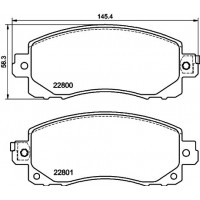 8DB 355 039-161 HELLA PAGID Комплект гальмівних колодок дисковий гальм