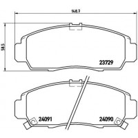 P 28 034 BREMBO Комплект гальмівних колодок дисковий гальм