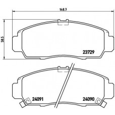 P 28 034 BREMBO Комплект гальмівних колодок дисковий гальм