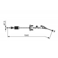 1 987 482 798 BOSCH Тросик, cтояночный тормоз