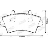 573107J JURID Комплект гальмівних колодок дисковий гальм