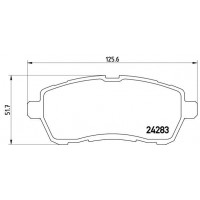 P 24 072 BREMBO Комплект гальмівних колодок дисковий гальм