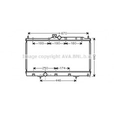 MT2199 AVA QUALITY COOLING Радіатор охолодження двигуна