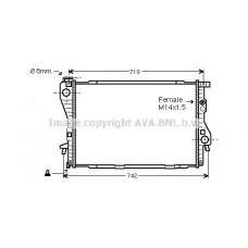 BW2176 AVA QUALITY COOLING Радіатор охолодження двигуна