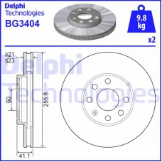 BG3404 DELPHI Гальмівний диск