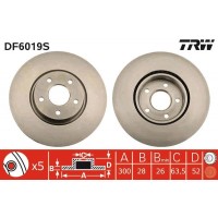 DF6019S TRW Гальмівний диск