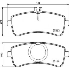 P 50 132 BREMBO Комплект гальмівних колодок дисковий гальм