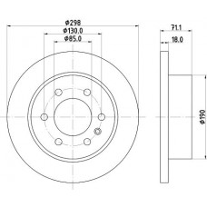 8DD 355 131-841 HELLA Гальмівний диск