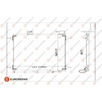 1610161080 EUROREPAR Конденсатор кондиціонера
