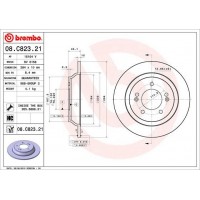 08.C823.21 BREMBO Гальмівний диск