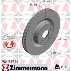 250.1387.20 ZIMMERMANN Гальмівний диск