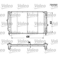 731757 VALEO Радіатор охолодження двигуна