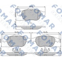 FO 897081 FOMAR Friction Комплект гальмівних колодок дисковий гальм