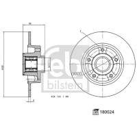 180024 FEBI BILSTEIN Гальмівний диск