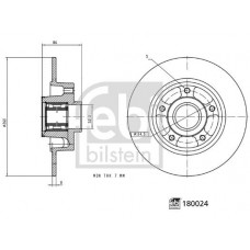 180024 FEBI BILSTEIN Гальмівний диск