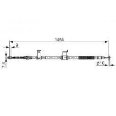 1 987 482 294 BOSCH Тросик, cтояночный тормоз