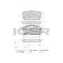 182428 ICER Комплект гальмівних колодок дисковий гальм