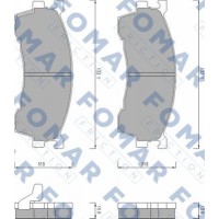 FO 459481 FOMAR Friction Комплект гальмівних колодок дисковий гальм