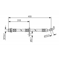 1 987 476 727 BOSCH Гальмівний шланг