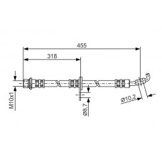 1 987 476 727 BOSCH Гальмівний шланг