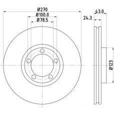 8DD 355 105-641 HELLA Гальмівний диск