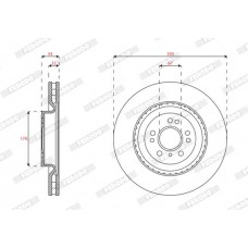 DDF2206C-1 FERODO Гальмівний диск
