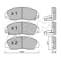 822-298-0 CIFAM Комплект гальмівних колодок дисковий гальм