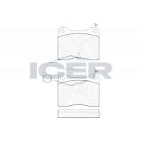 180528 ICER КомплеК т гальмівних колодок, дискове гальмо