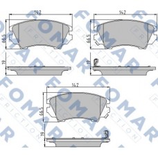 FO 936181 FOMAR Friction Комплект гальмівних колодок дисковий гальм FO 936181 FOMAR Friction Комплект гальмівних колодок дисковий гальм