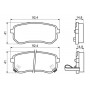 0 986 494 145 BOSCH Комплект гальмівних колодок дисковий гальм