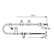 1 987 482 076 BOSCH Тросик, cтояночный тормоз