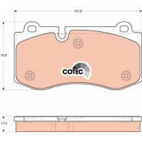 GDB1667 TRW Комплект гальмівних колодок дисковий гальм