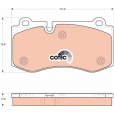 GDB1667 TRW Комплект гальмівних колодок дисковий гальм