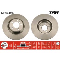 DF4349S TRW Гальмівний диск