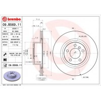 09.B569.11 BREMBO Гальмівний диск