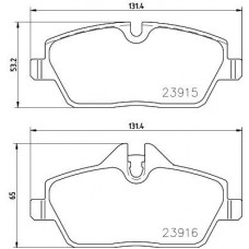 P 06 091 BREMBO Комплект гальмівних колодок дисковий гальм