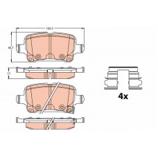 GDB2180 TRW Комплект гальмівних колодок дисковий гальм