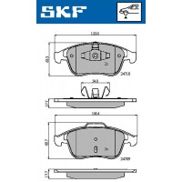 VKBP 80336 SKF Комплект гальмівних колодок дисковий гальм