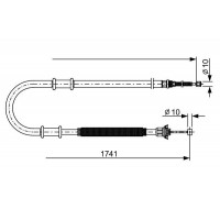 1 987 482 599 BOSCH Тросик, cтояночный тормоз