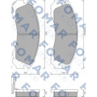 FO 478081 FOMAR Friction КомплеК т гальмівних колодок, дискове гальмо