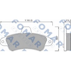 FO 625081 FOMAR Friction Комплект гальмівних колодок дисковий гальм FO 625081 FOMAR Friction Комплект гальмівних колодок дисковий гальм