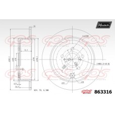 863316 MAXTECH Гальмівний диск