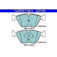 13.0470-7155.2 ATE Комплект гальмівних колодок дисковий гальм