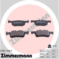 25841.160.1 ZIMMERMANN Комплект гальмівних колодок дисковий гальм