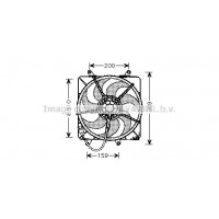 TO7506 AVA QUALITY COOLING Вентилятор охолодження двигуна