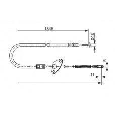1 987 477 119 BOSCH Тросик, cтояночный тормоз
