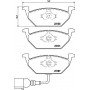 8DB 355 008-551 HELLA PAGID Комплект гальмівних колодок дисковий гальм
