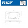 VKBP 90039 SKF Комплект гальмівних колодок дисковий гальм