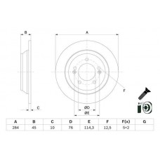 0 986 479 G28 BOSCH Гальмівний диск